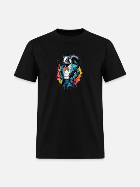 Skunk in suit - Men's T-Shirt - black
