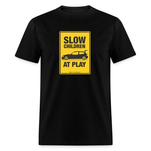 CAUTION Slow Children - Men's T-Shirt