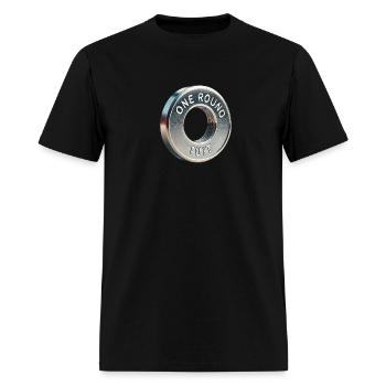 Round Tuit Token Design – Fun Procrastination Joke - Men's T-Shirt - black - Front - Jose (178cm)