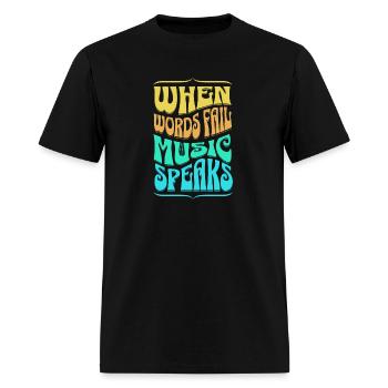 Music Speaks - Men's T-Shirt - black - Front - Jose (178cm)