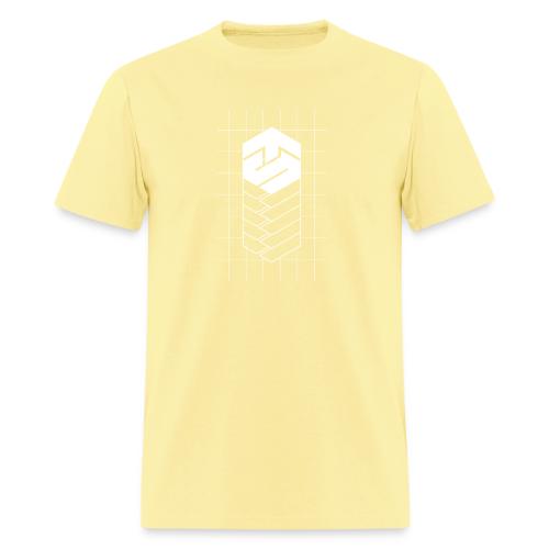 Tech Steve White V-Groved Collection - Men's T-Shirt