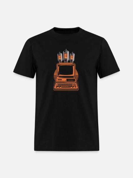 Retro Vacuum-Tube Computer - Men's T-Shirt - black