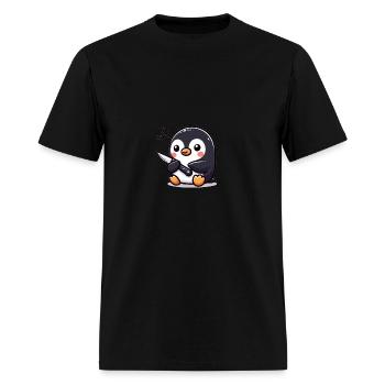 Penguin I'm Cute! - Men's T-Shirt - black - Front - Jose (178cm)