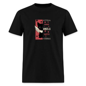 kittens are angels with whiskers - Men's T-Shirt - black - Front - Jose (178cm)