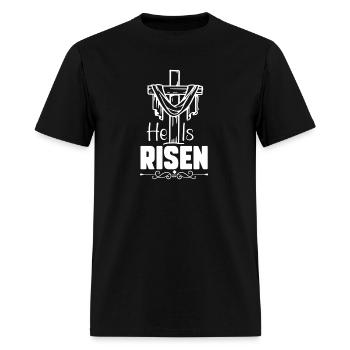 He Is Risen Jesus Christ Resurrection Happy - Men's T-Shirt - black - Front - Jose (178cm)