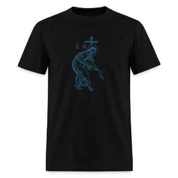 Christ Byzant Resurrection Blue - Men's T-Shirt - black - Front - Jose (178cm)