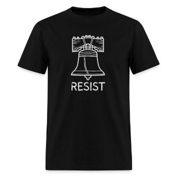 Liberty Bell Resist Graphic – Activist Design - Men's T-Shirt - black - Front - Jose (178cm)