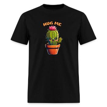 HUG ME - Men's T-Shirt - black - Front - Jose (178cm)