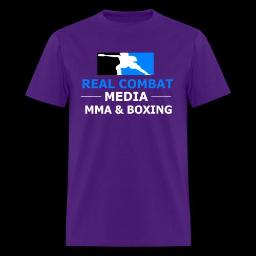 RCM MMA & BOXING Light Blue White Text - Men's T-Shirt