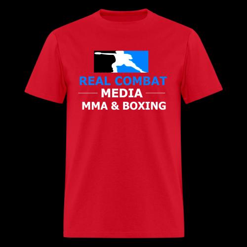 RCM MMA & BOXING Light Blue White Text - Men's T-Shirt
