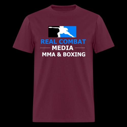 RCM MMA & BOXING Light Blue White Text - Men's T-Shirt