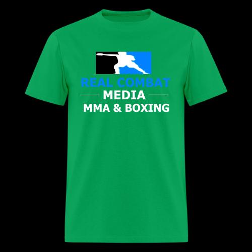 RCM MMA & BOXING Light Blue White Text - Men's T-Shirt