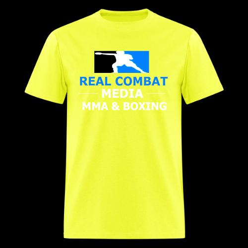 RCM MMA & BOXING Light Blue White Text - Men's T-Shirt