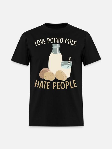 Potato Milk Saying - Men's T-Shirt - black