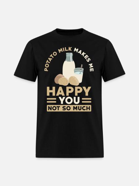 Potato Milk Saying - Men's T-Shirt - black