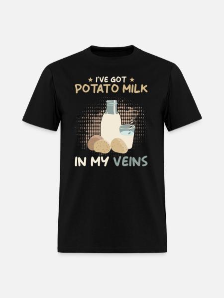 Potato Milk Saying - Men's T-Shirt - black