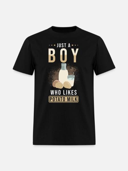 Potato Milk Saying - Men's T-Shirt - black