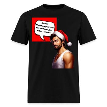 Christmas Nice Cute and Handsome Man - Men's T-Shirt - black - Front - Jose (178cm)