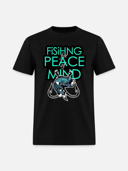 Fishing Peace of mind - Fishing Lover - Men's T-Shirt - black