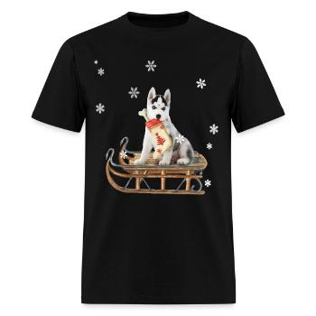 Husky - Men's T-Shirt - black - Front - Jose (178cm)