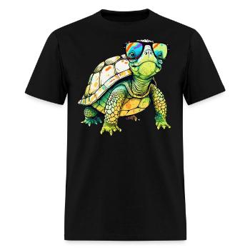 Turtle Colorful Turtle Outfit Mens Turtle Lover - Men's T-Shirt - black - Front - Jose (178cm)