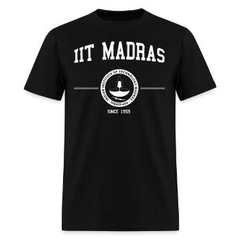 IIT Madras Chennai Aluminai Alma Mater Indian - Men's T-Shirt - black - Front - Jose (178cm)
