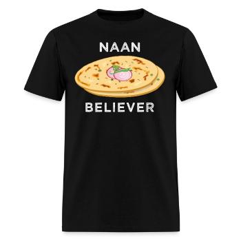 Naan believer Funny India Pakistan Food Lover - Men's T-Shirt - black - Front - Jose (178cm)