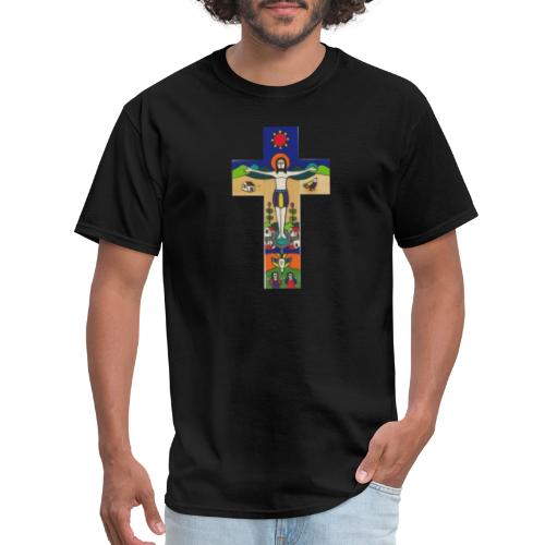 christian cross with jesus - Men's T-Shirt