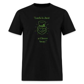 Luck is just a clover away - Men's T-Shirt - black - Front - Jose (178cm)