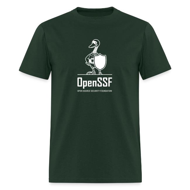 OpenSSF tall white logo