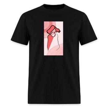Abstract mono girl - Men's T-Shirt - black - Front - Jose (178cm)
