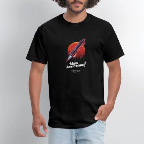 Mars Here We Come - Dark - With Logo - Men's T-Shirt