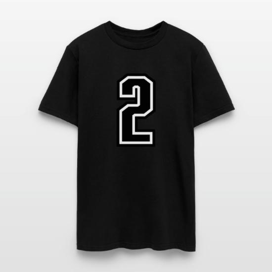 2 - number 2 - jersey number for sportsteam' Men's T-Shirt