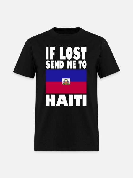 Haiti Flag Saying - Men's T-Shirt - black