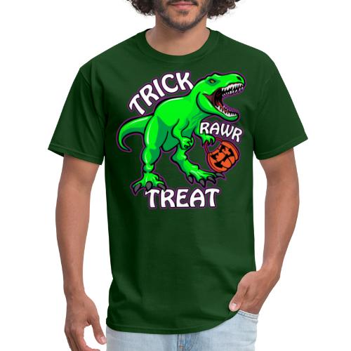 Trick Rawr Treat T Rex Dinosaur Halloween Cartoon - Men's T-Shirt