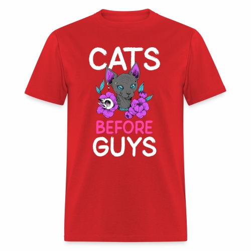 punk cats before guys heart anti valentines day - Men's T-Shirt
