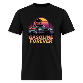 Gasoline Forever For Mechanic & Petrolhead - Men's T-Shirt - black - Front - Jose (178cm)