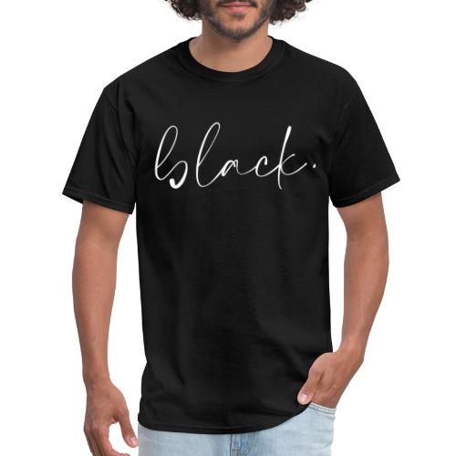 black tee white2 - Men's T-Shirt