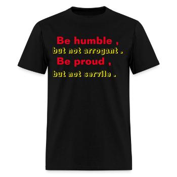 be humble - Men's T-Shirt - black - Front - Jose (178cm)