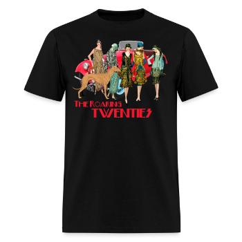 The Roaring twenties Flapper Fashion - Men's T-Shirt - black - Front - Jose (178cm)