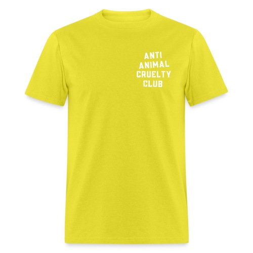 Anti Animal Cruelty Club (Front + Back) - Men's T-Shirt
