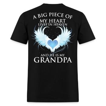 Heaven And he is my Grandpa. - Men's T-Shirt - black - Back - Jose (178cm)