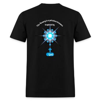 The Rosary is a priceless treasure inspired by God - Men's T-Shirt - black - Back - Jose (178cm)