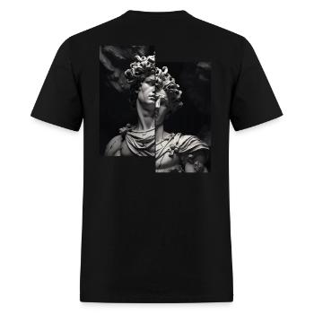 David Greek Aesthetic Design - Men's T-Shirt - black - Back - Jose (178cm)