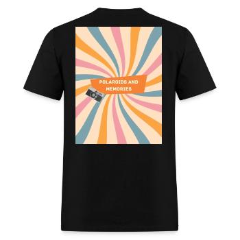 Polaroids and memories retro - Men's T-Shirt - black - Back - Jose (178cm)