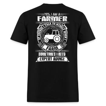 Farmer stupid farmer horny farmer dirty farmer f - Men's T-Shirt - black - Back - Jose (178cm)
