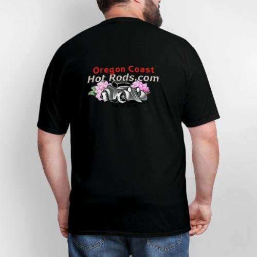 Oregon Coast Hot Rods with Rhody Cruiser Lapel - Men's T-Shirt