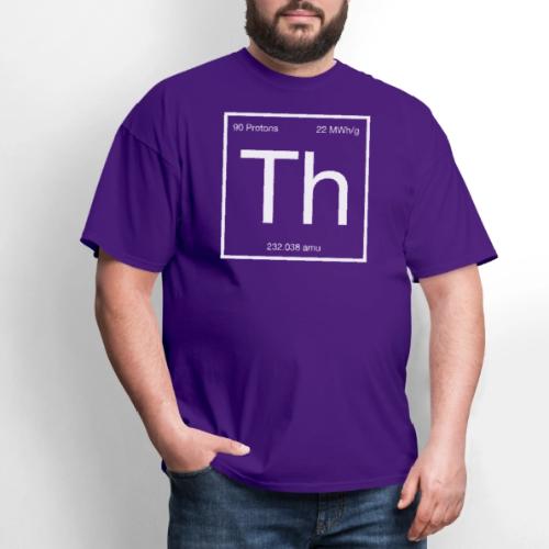 Thorium. Double-sided design. White text. - Men's T-Shirt