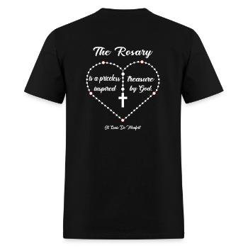 The Rosary is a priceless treasure inspired by God - Men's T-Shirt - black - Back - Jose (178cm)