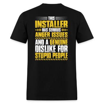 Installer - Installation - Anger Issues (Gift) - Men's T-Shirt - black - Back - Jose (178cm)
